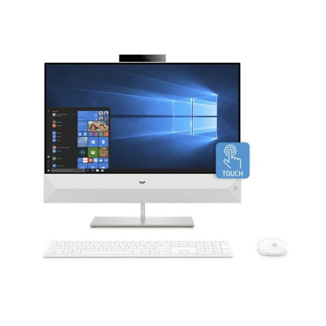 HP Pavilion 27 Intel® Core™ i7 Processor 9th Gen 27-xa0008ni 27" FHD Touchscreen All-in-One PC in Snowflake White