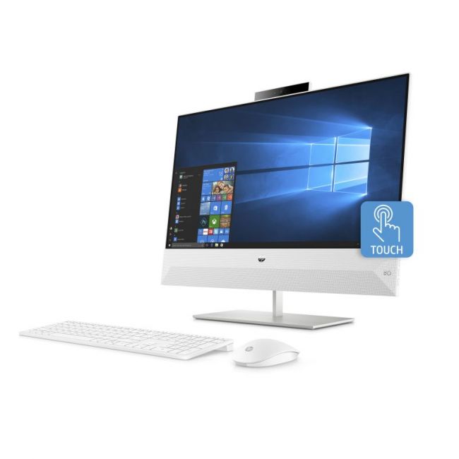 HP Pavilion 27 Intel® Core™ i7 Processor 9th Gen 27-xa0008ni 27" FHD Touchscreen All-in-One PC in Snowflake White - Image 5