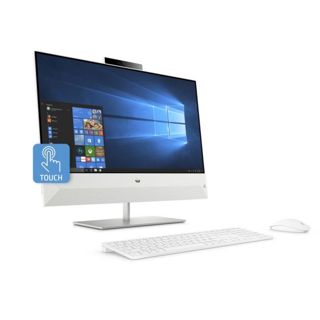 HP Pavilion 27 Intel® Core™ i7 Processor 9th Gen 27-xa0008ni 27" FHD Touchscreen All-in-One PC in Snowflake White - Image 4